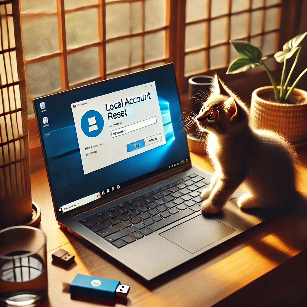 Windows10でローカルアカウントをリセットする手順